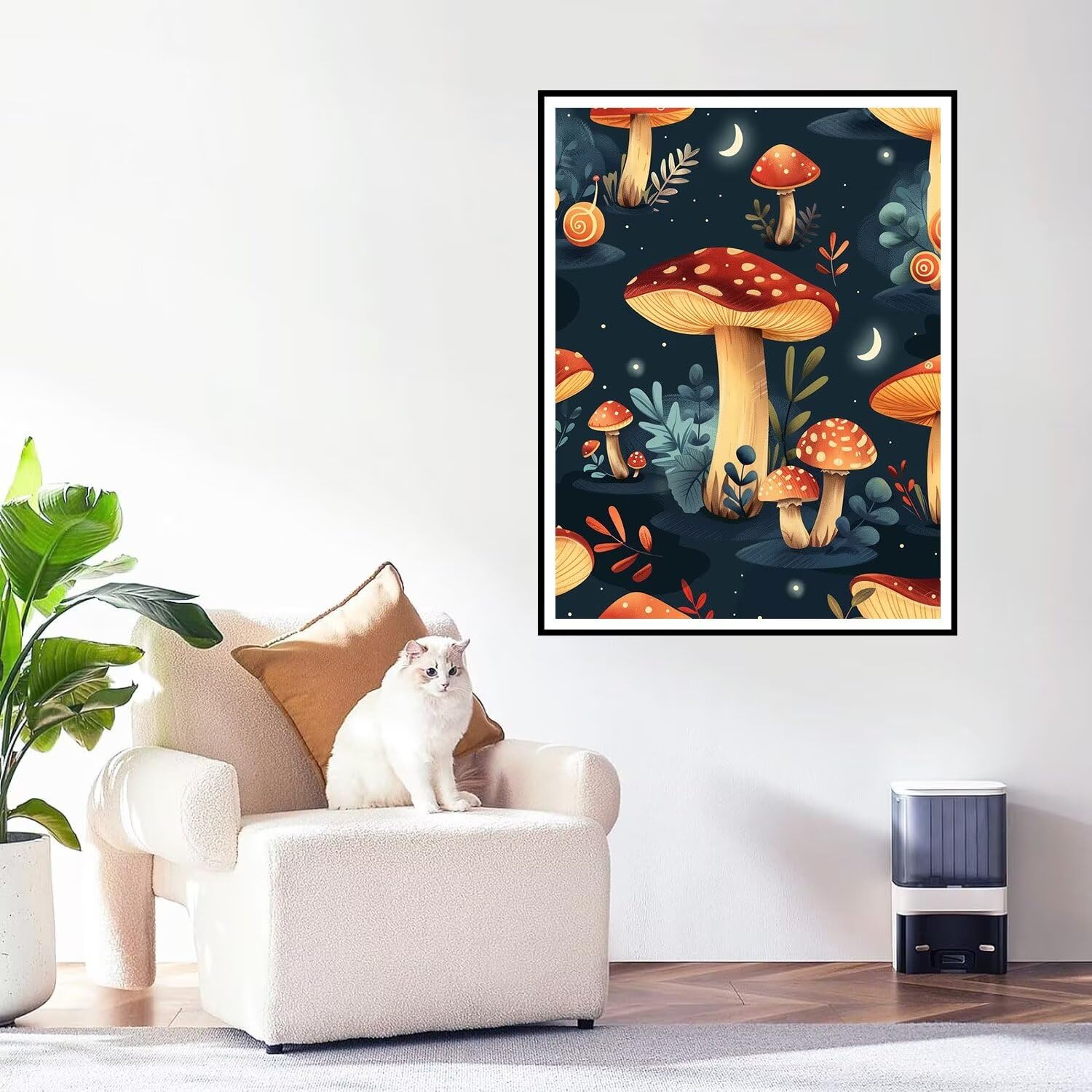 Amazon | ダイヤモンドアート キノコ 80x110cm ダイヤモンドペイン